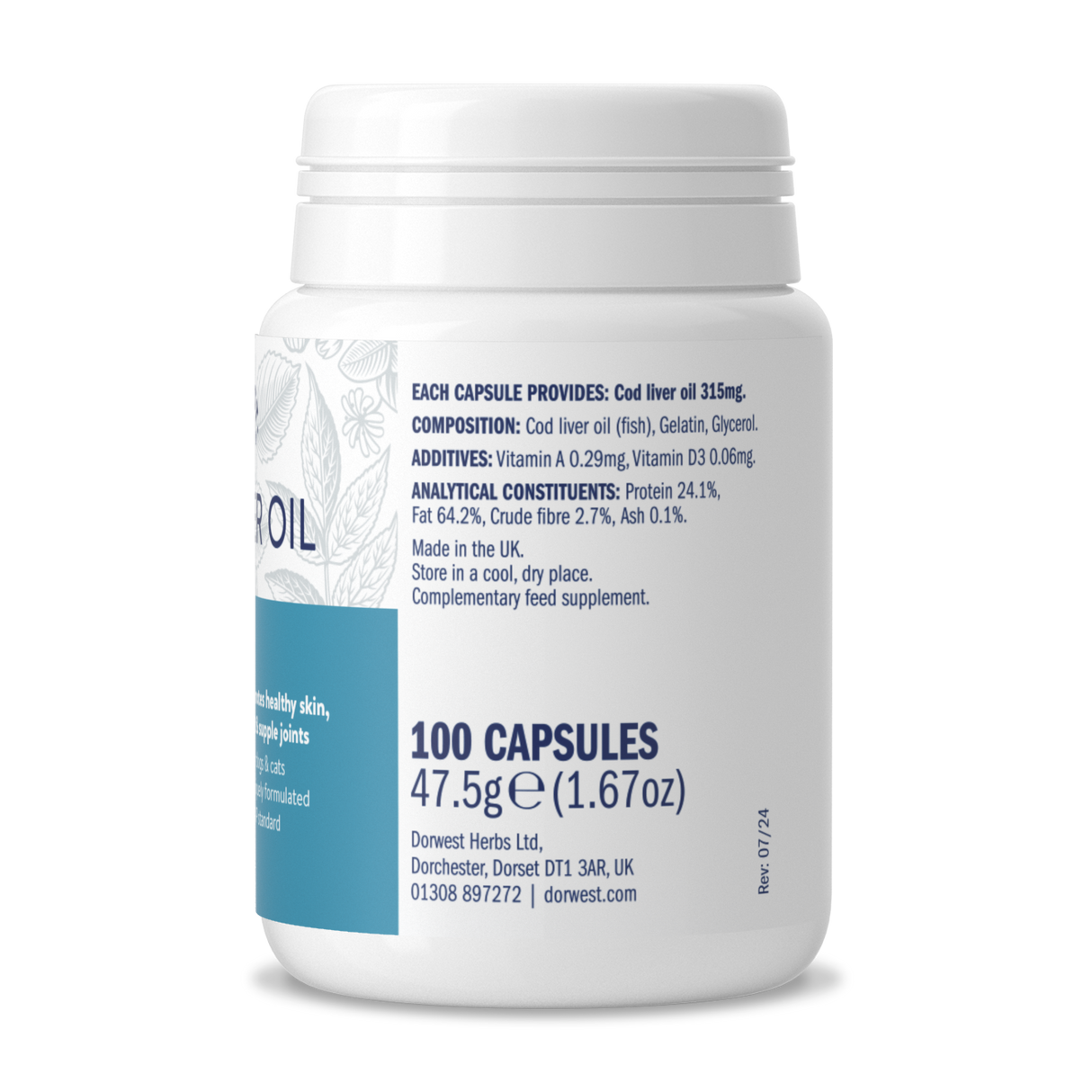 Cod Liver Oil Capsules For Dogs And Cats